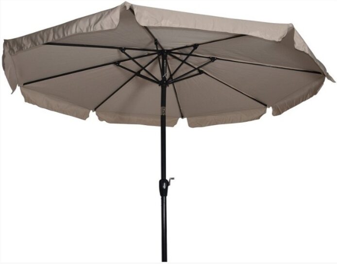 Parasol ecru rond 3m+ 30kg voet
