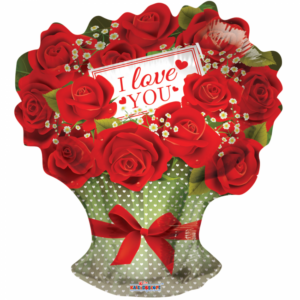 I Love You red roses