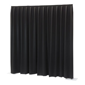 Pipe and Drape zwart gordijn